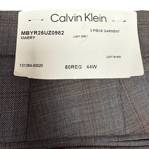NWT Men's CALVIN KLEIN Mabry Suit Pants Unhemmed Plaid Dress Pants | Size 50R - Picture 9 of 9